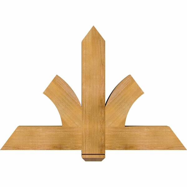 Ekena Millwork Redmond Rough Sawn Timber Gable Bracket, Western Red Cedar, 48"W x 32"H x 6"D x 6"F, 16/12 Pitch GBW048X32X0606RED00RWR - main